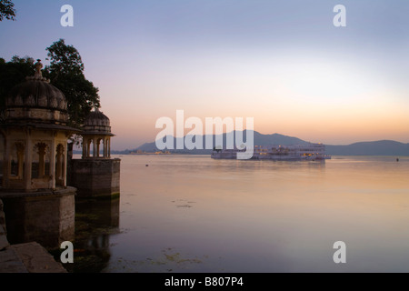 India Rajasthan, Udaipur, Asia, Lago, Picola, Jagniwas, Isola, Lago, Palace, hotel, Jaipur, Rajasthan, India, India, Asia, come Foto Stock