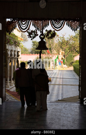 Per i fanatici del campanello Rani Sati Tempio Jhunjhunu Rajasthan in India Foto Stock