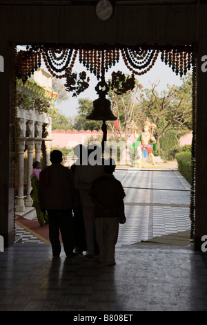 Per i fanatici del campanello Rani Sati Tempio Jhunjhunu Rajasthan in India Foto Stock