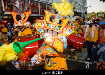 Junkanoo Rhythem Sezione Junkanoo Boxing Day Parade Nassau Bahamas Foto Stock