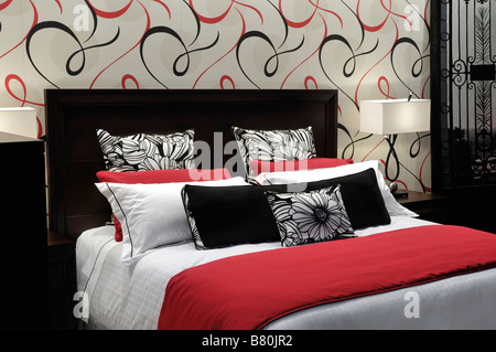 Camera da letto interior design Foto Stock