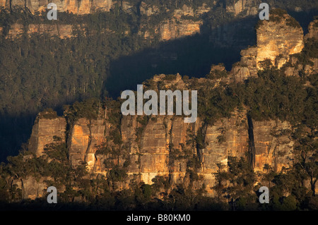 Guardando attraverso Jamison Valley dal punto sublime Blue Mountains Nuovo Galles del Sud Australia Foto Stock