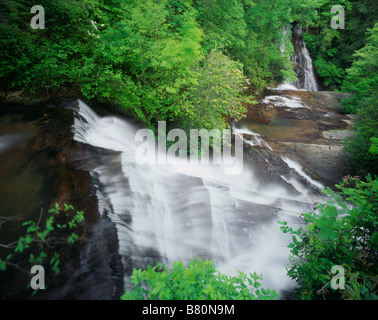 CAROLINA DEL NORD - Connestee e Batson Creek Falls nei Monti Appalachi vicino Brevard. Foto Stock