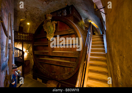 Il grande botte di vino nel castello di Heidelberg Foto Stock
