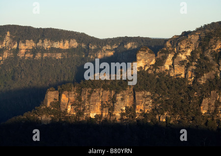 Guardando attraverso Jamison Valley dal punto sublime Blue Mountains Nuovo Galles del Sud Australia Foto Stock