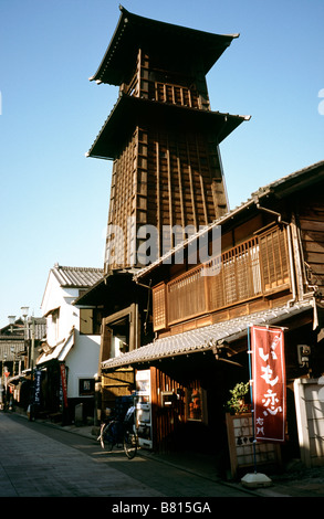 Toki No Kane (la campana del tempo) Torre del periodo Edo a Kawagoe (Po) Edo, a nord di Tokyo. Foto Stock