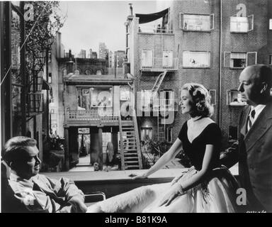 Il finestrino posteriore Anno: 1954 USA Direttore: Alfred Hitchcock James Stewart Grace Kelly, Alfred Hitchcock immagine di scatto Foto Stock