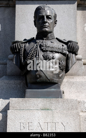Busto in bronzo di ammiraglio della flotta David Beatty, primo Earl Beatty. Foto Stock