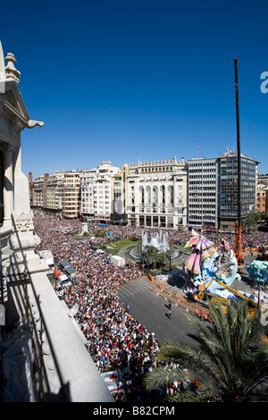 In Valencia Fallas, mascleta Foto Stock