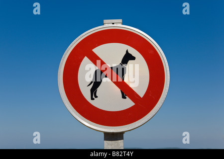 'No cani ammessi segno, Francia Foto Stock