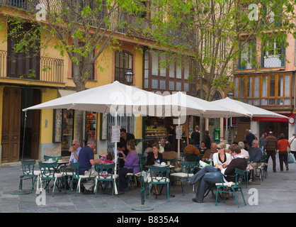 Cafe, Plaça de Cort, Palma di Mallorca, Spagna Foto Stock