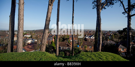 Panorama di Belfast, Irlanda, dal Parco Shandon mound Foto Stock