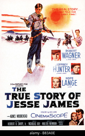 Le brigante bien-aimé (1957) La vera storia di Jesse James / Le brigante bien aimé (1957) USA Robert Wagner Affiche, Poster Direttore: Nicholas Ray Foto Stock