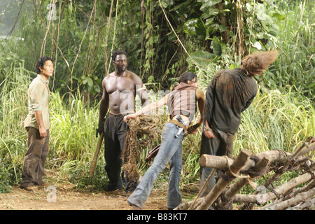 Lost serie TV 2004 - 2010 - USA 2005 stagione 02, episodio 04 - ognuno odia Hugo Direttore : Alan Taylor Daniel Dae Kim, Adewale Akinnuoye-Agbaje, Josh Holloway, Maggie grazia Foto Stock