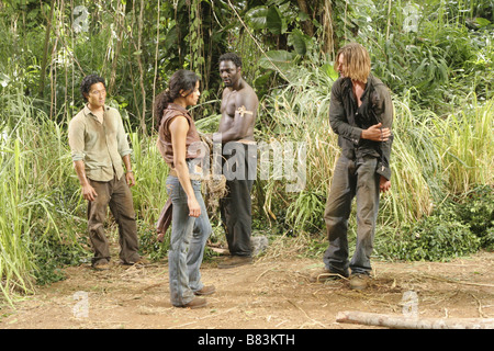 Lost serie TV 2004 - 2010 - USA 2005 stagione 02, episodio 04 - ognuno odia Hugo Direttore : Alan Taylor Daniel Dae Kim, Adewale Akinnuoye-Agbaje, Josh Holloway, Maggie grazia Foto Stock