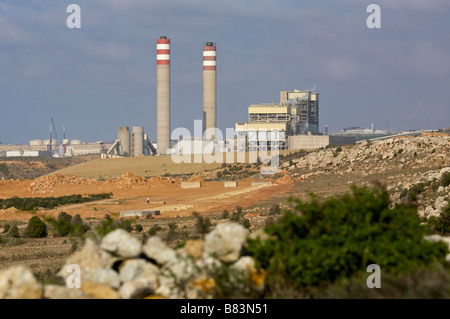 La stazione di potenza vicino a Djorf Lasfar harbour Marocco Foto Stock