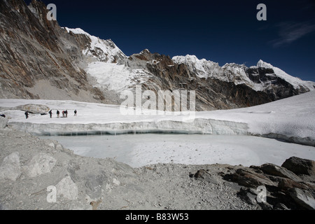 Icefield sulla sommità del Cho La pass Foto Stock