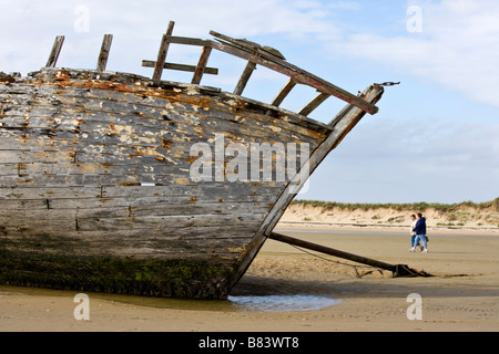 Naufragio sulla spiaggia Bunbeg, County Donegal, Irlanda Foto Stock