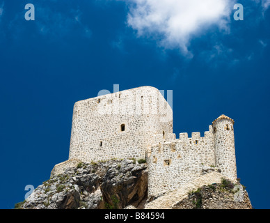 Dodicesimo secolo castello moresco, Olvera, Andalusia, Spagna Foto Stock