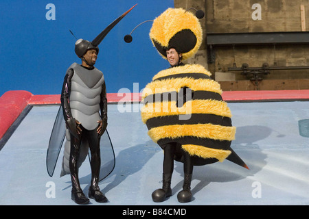 Bee Movie, drôle d'abeille Bee Movie (2007) USA Chris Rock et Jerry Seinfeld pour la promotion du film del regista: Steve Hickner, Simone J. Smith animazione Foto Stock