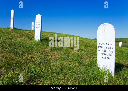 Il cimitero di Post in Fort Lincoln parco statale, Mandan, il Dakota del Nord, STATI UNITI D'AMERICA Foto Stock