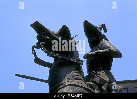 Statua di Francisco Pizarro, Francisco Pizarro statua, Francisco Pizarro, statua, Lima, Provincia di Lima, Perù, Sud America Foto Stock