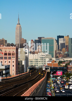 7 stazione 40th street e Queens Boulevard stazione Lowry Manhattan New York Foto Stock