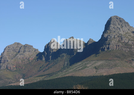 Aspre montagne intorno a Stellenbosch, Cape Winelands, Sud Africa Foto Stock