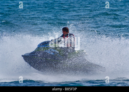 Jet-sci nei pressi di Sark Foto Stock