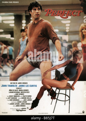 Perfetto perfetto Anno 1985 - USA John Travolta, Jamie Lee Curtis Affiche, Direttore Poster : James Ponti Foto Stock