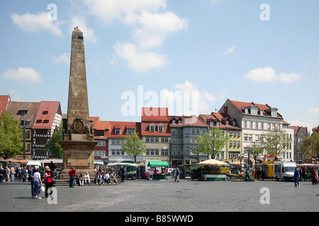 Domplatz di Erfurt Foto Stock