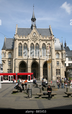 Erfurt Fischmarkt Mercato del Pesce di Rathaus Town Hall Foto Stock