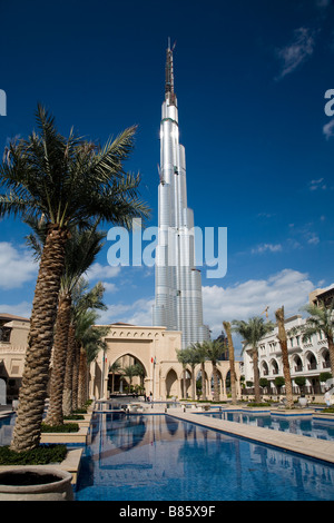 Il Burj Khalifa Dubai EMIRATI ARABI mondi edificio più alto Foto Stock