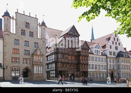 Hildesheim Tempelhaus Wedekindhaus Rathausstrasse Marktplatz Market Place Foto Stock