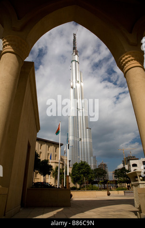 Il Burj Khalifa Dubai EMIRATI ARABI mondi edificio più alto Foto Stock