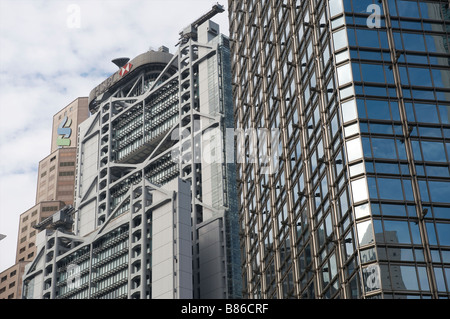 HSBC e Standard Chartered Bank Headquarters in Hong Kong Cina Foto Stock