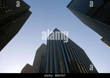 Il monolitico Sesta Avenue aggiunte al Rockefeller Center sono visti domenica 9 febbraio 2009 Frances M Roberts Foto Stock