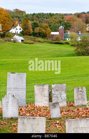 Le lapidi nelle zone rurali del Vermont USA 8 Ottobre 2008 Foto Stock