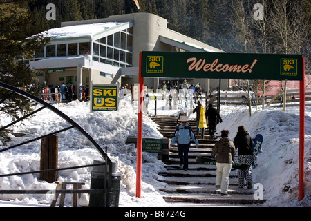 Ski Santa Fe Ski Resort, Nuovo Messico USA Foto Stock