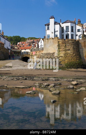 Spiaggia, "Robin cappe Bay', 'North Yorkshire, Inghilterra Foto Stock