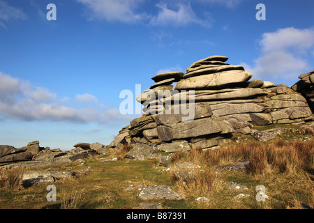 Tor ruvida Bodmin Moor Cornovaglia Foto Stock