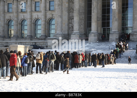 Il palazzo del Reichstag di Berlino Foto Stock