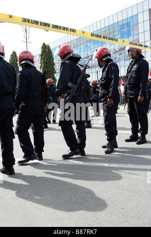 Malaysian poliziotti antisommossa (FRU). Foto Stock