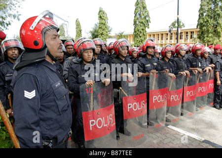 Malaysian poliziotti antisommossa (FRU). Foto Stock