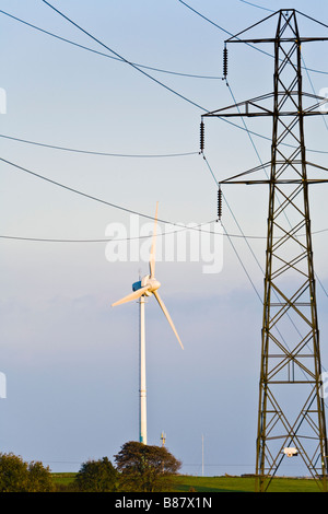 Il Lynch Knoll turbina eolica in Cotswolds a Nympsfield, Gloucestershire - di proprietà e gestito da Ecotricity - Dale Vince Foto Stock