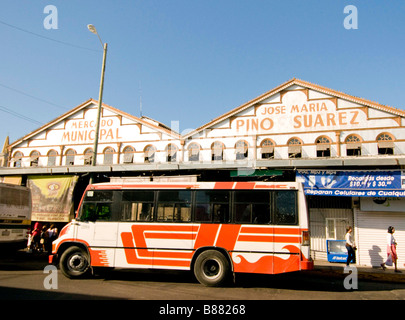 Messico SINOLA MEMBRO MAZATLAN Outdoor View del Mercado Central Mercato Comunale in Old Mazatlan Foto Stock
