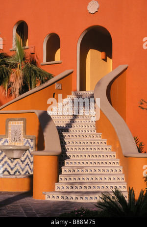 Scale piastrellate in ingresso alla camera a Hacienda Del Mar Hotel Cabo San Lucas Baja California Sur Messico Foto Stock