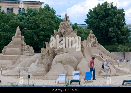 Le sculture di sabbia festival Berlino Germania Foto Stock