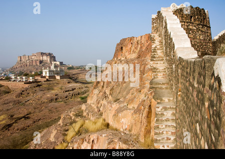 Jaswant Thada marmo bianco memorial Foto Stock