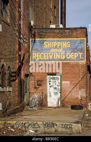 In disuso edificio magazzino a Pittsburgh Foto Stock